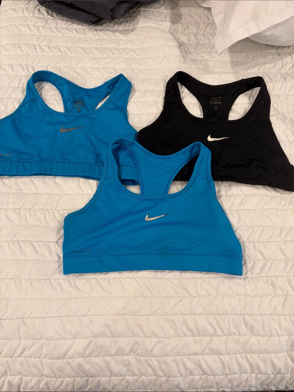 Nike Racerback Sports Bras - Blue & Black (3 Pack)
